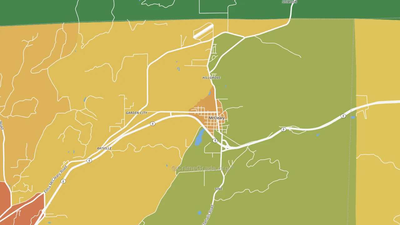 98557, WA Map of Drug-Related Crime Rates