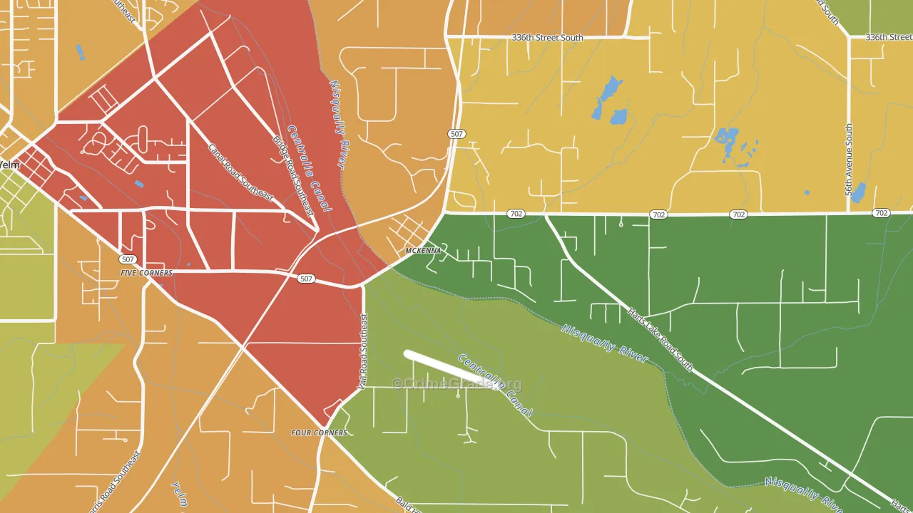 98558, WA Map of Drug-Related Crime Rates