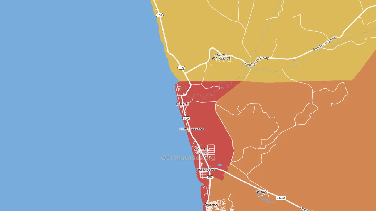 98562, WA Map of Drug-Related Crime Rates