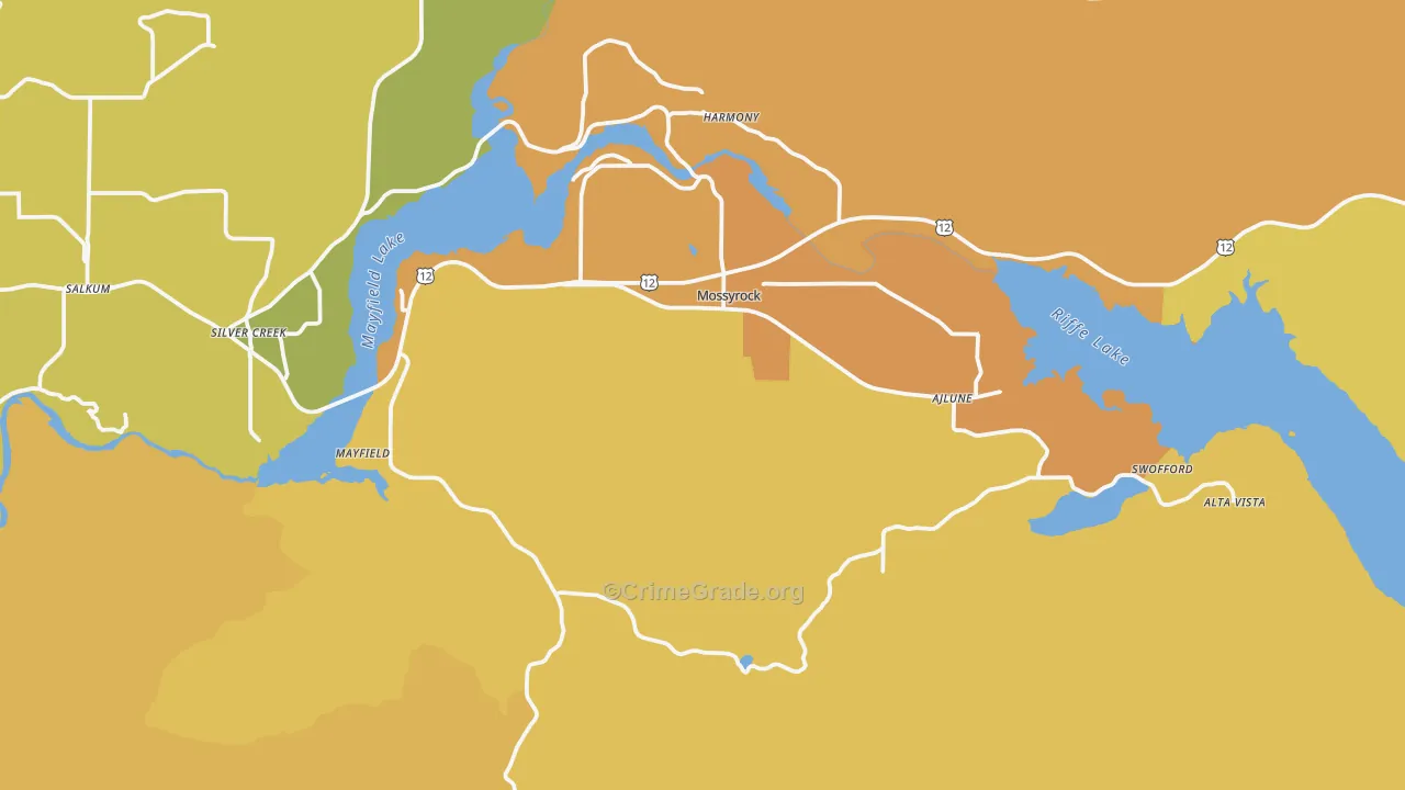 98564, WA Map of Drug-Related Crime Rates