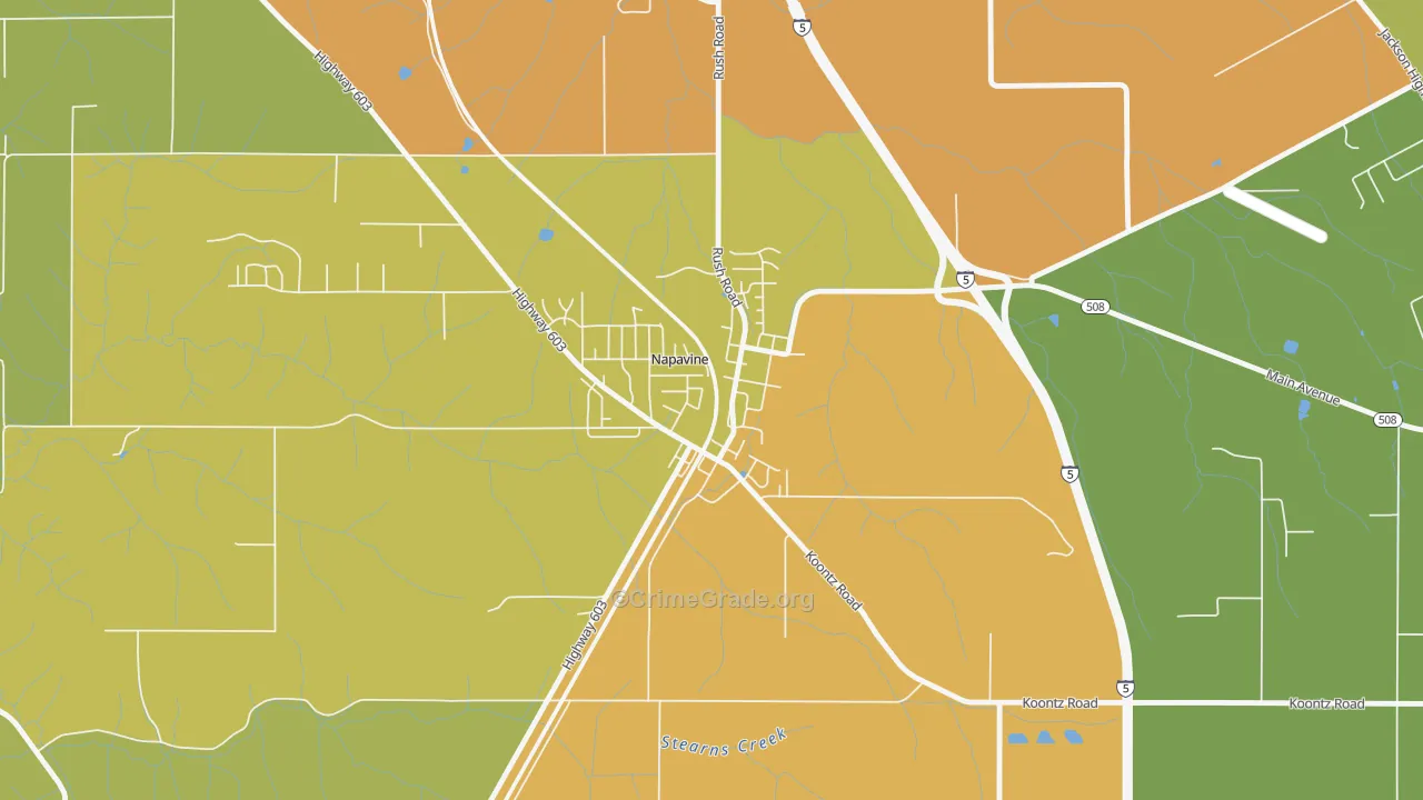 98565, WA Map of Drug-Related Crime Rates