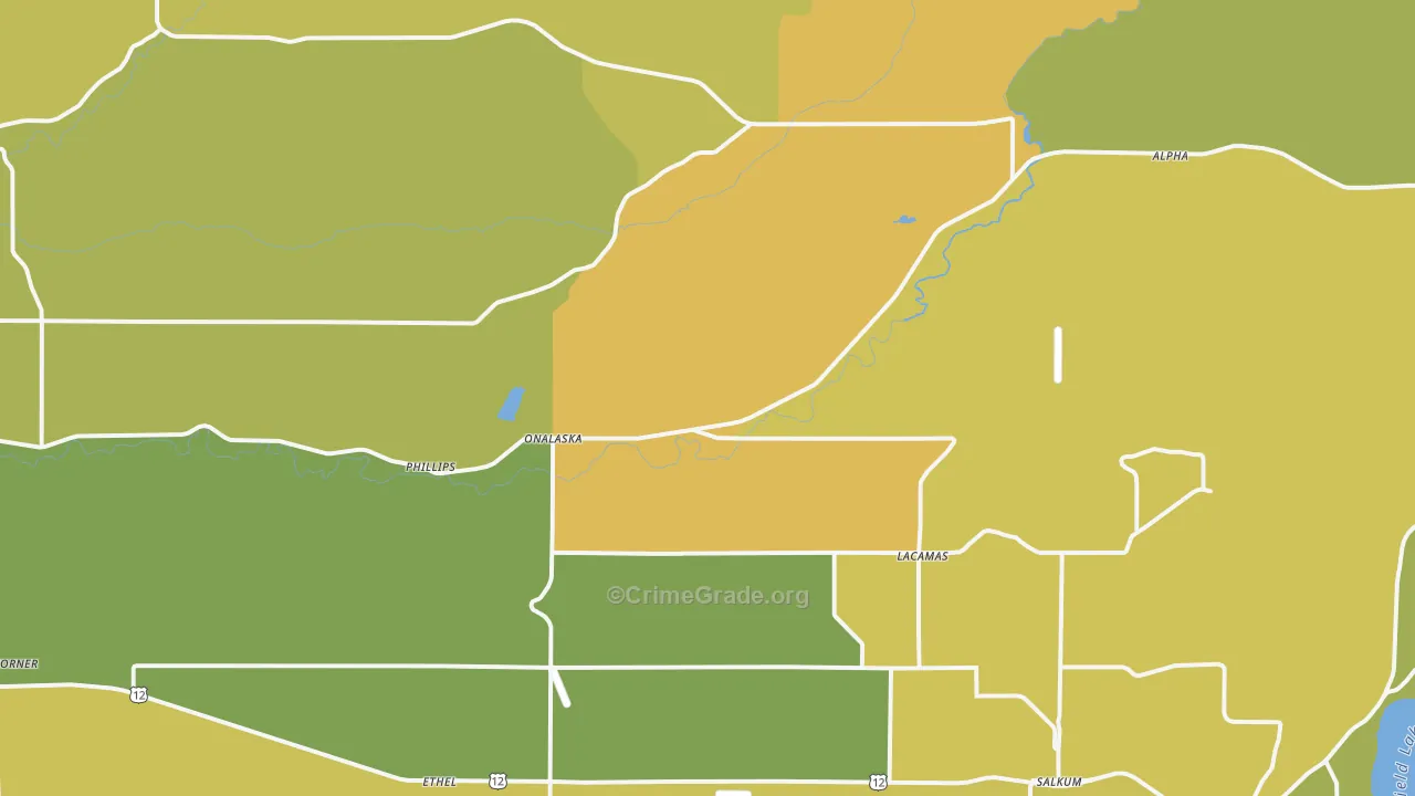 98570, WA Map of Drug-Related Crime Rates