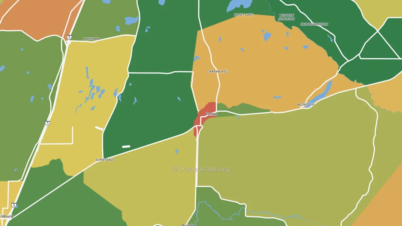 98589, WA Map of Drug-Related Crime Rates