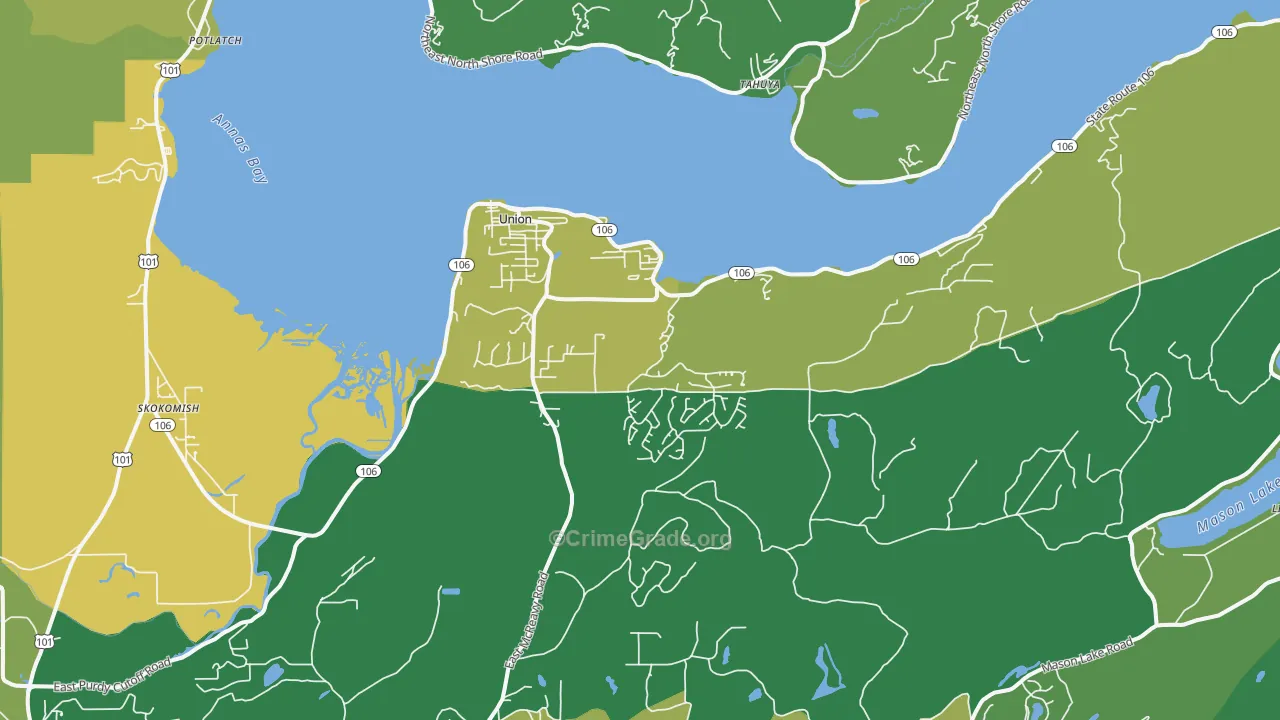 98592, WA Map of Drug-Related Crime Rates