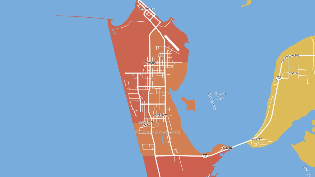98595, WA Map of Drug-Related Crime Rates