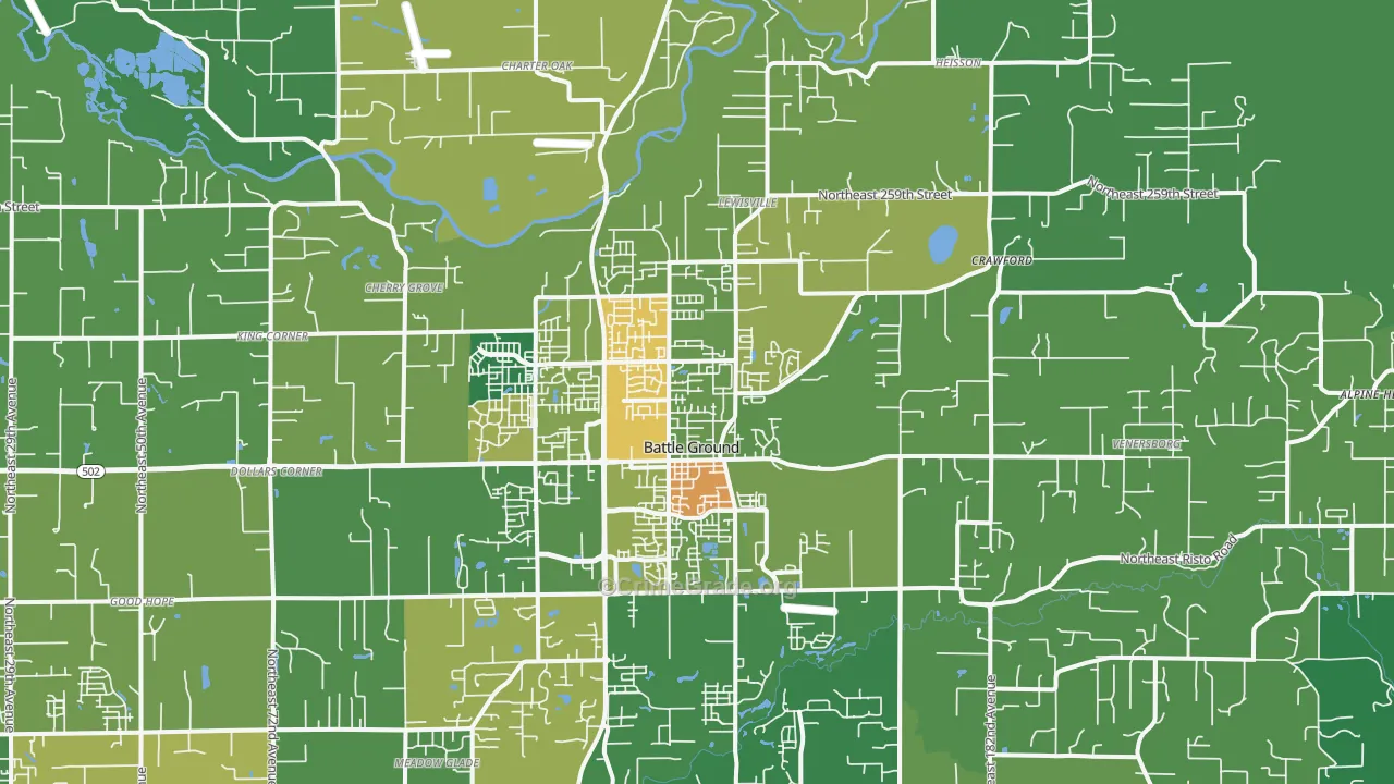 98604, WA Map of Drug-Related Crime Rates