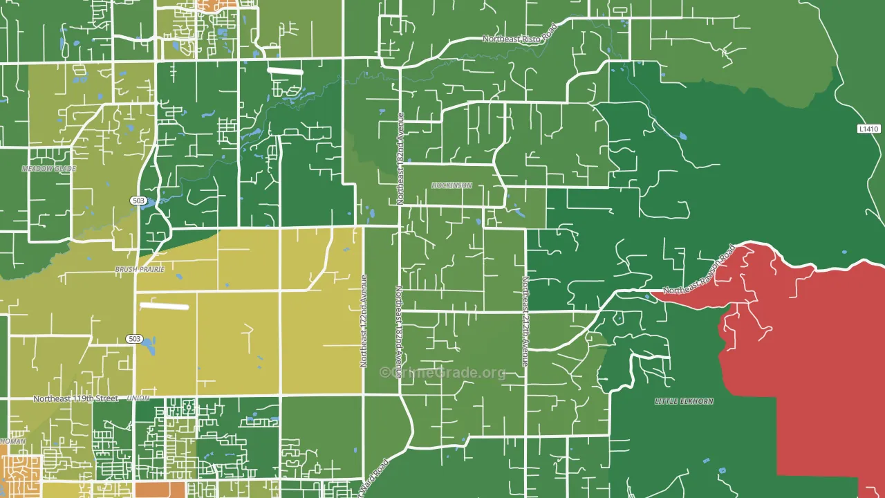 98606, WA Map of Drug-Related Crime Rates