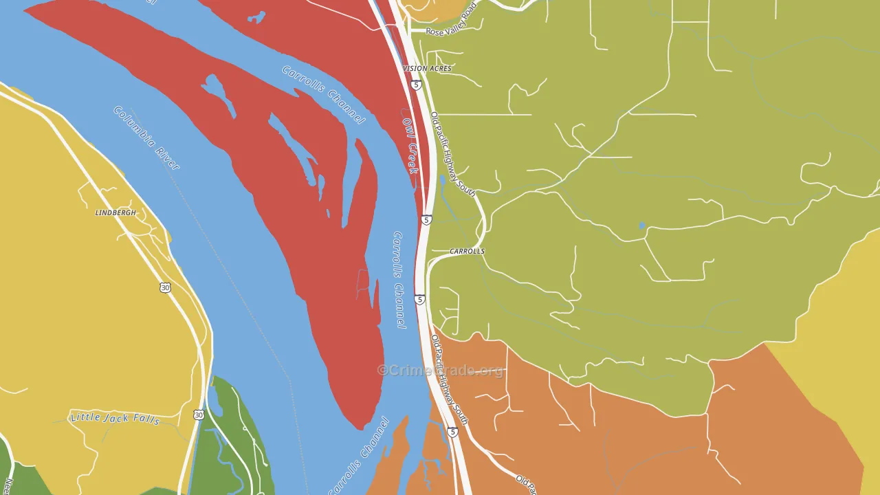 98609, WA Map of Drug-Related Crime Rates