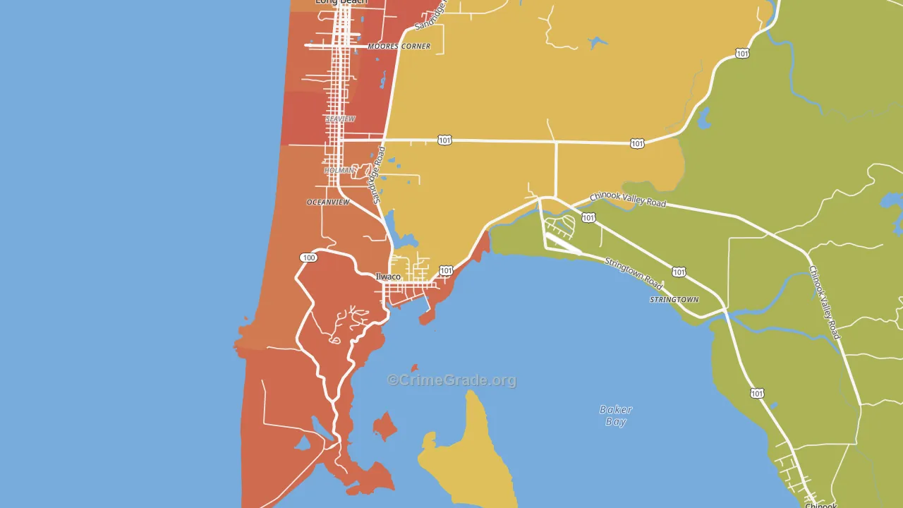 98624, WA Map of Drug-Related Crime Rates
