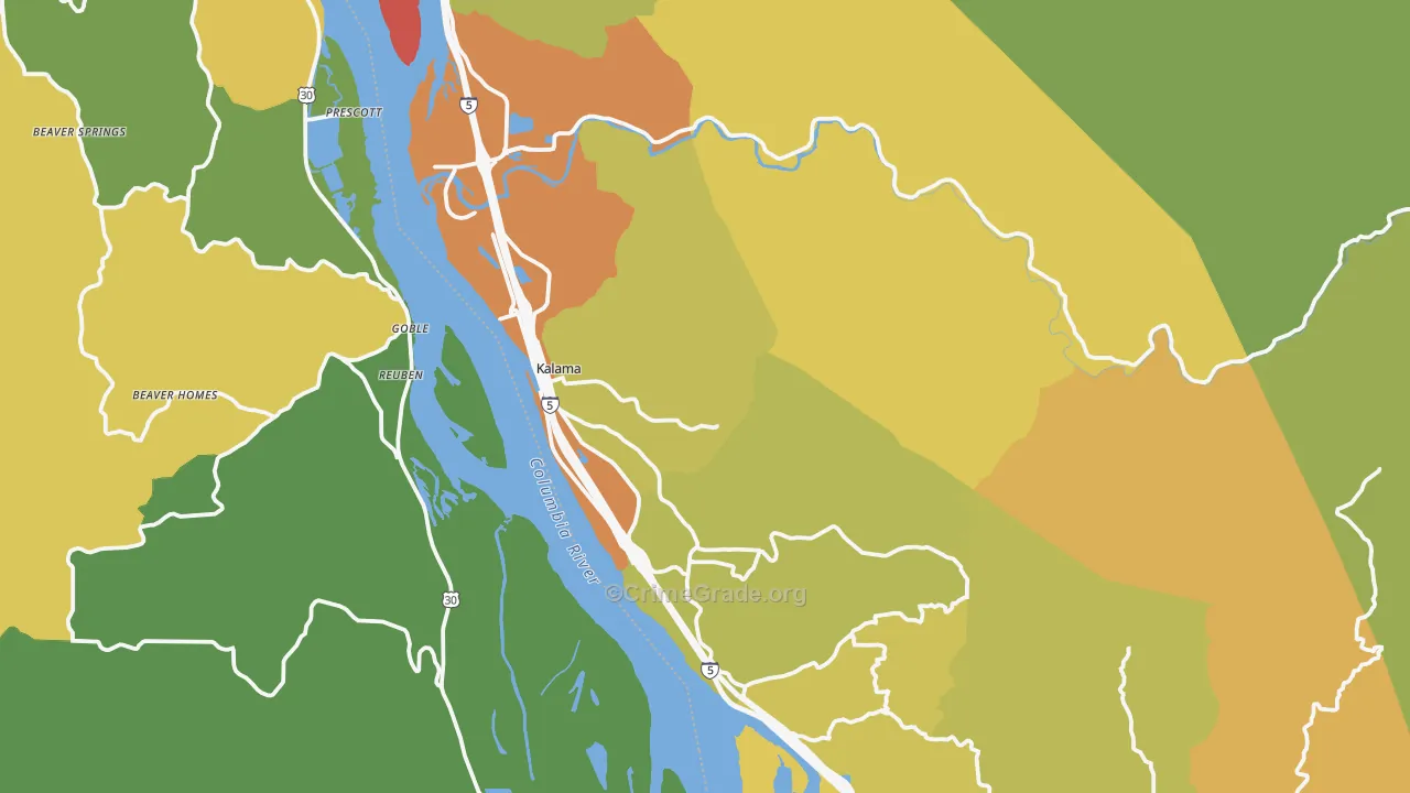 98625, WA Map of Drug-Related Crime Rates