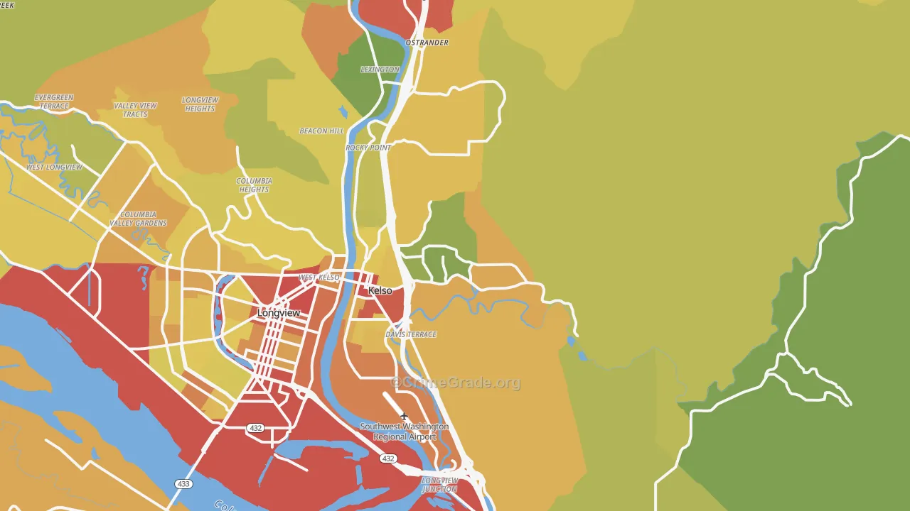 98626, WA Map of Drug-Related Crime Rates