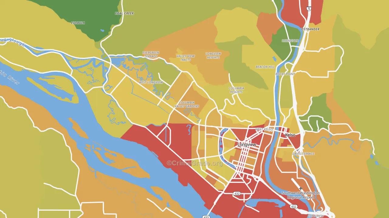 98632, WA Map of Drug-Related Crime Rates