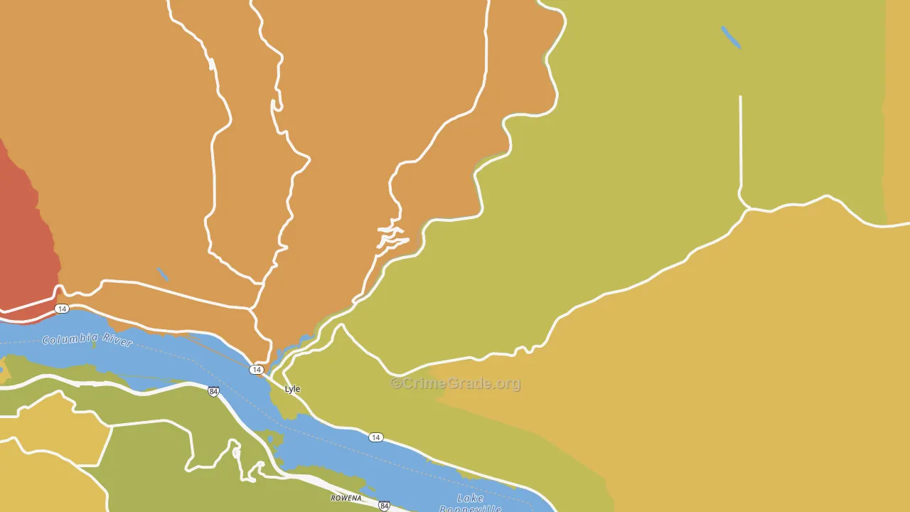 98635, WA Map of Drug-Related Crime Rates
