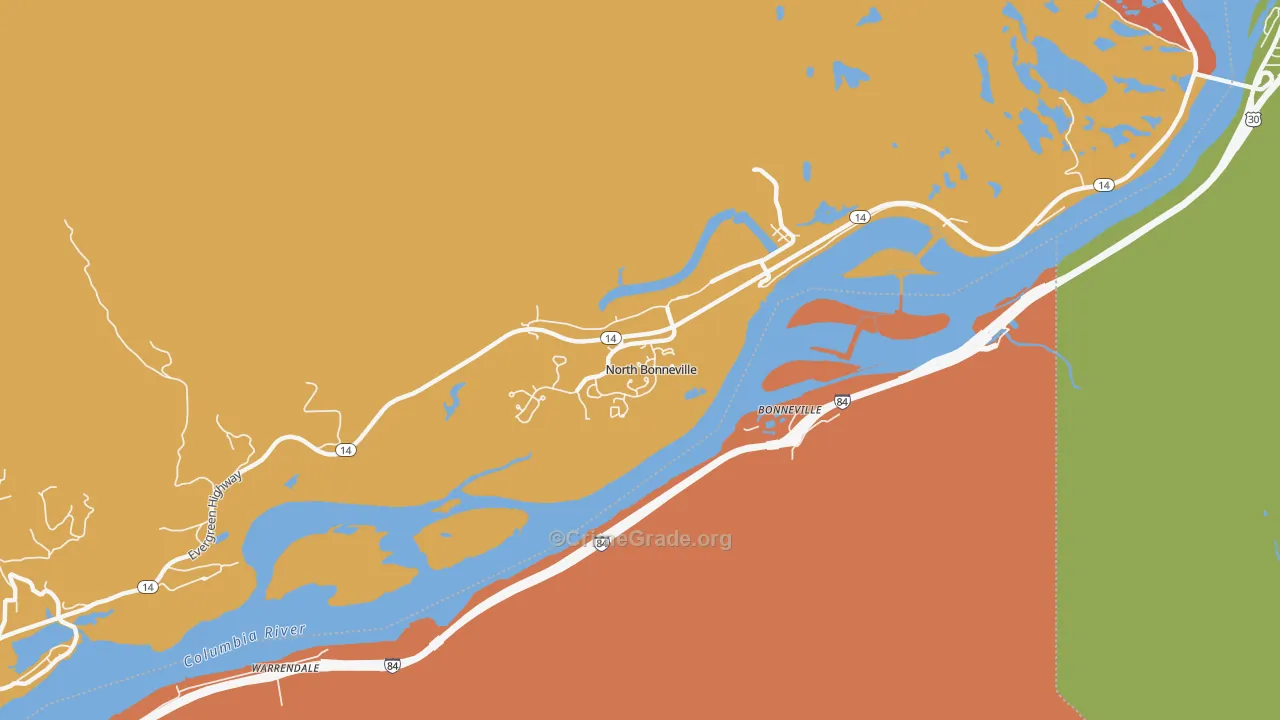 98639, WA Map of Drug-Related Crime Rates