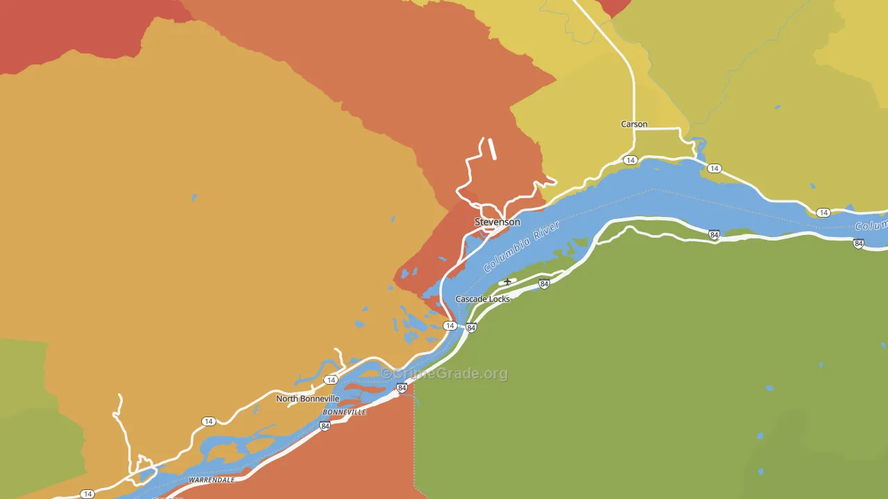 98648, WA Map of Drug-Related Crime Rates