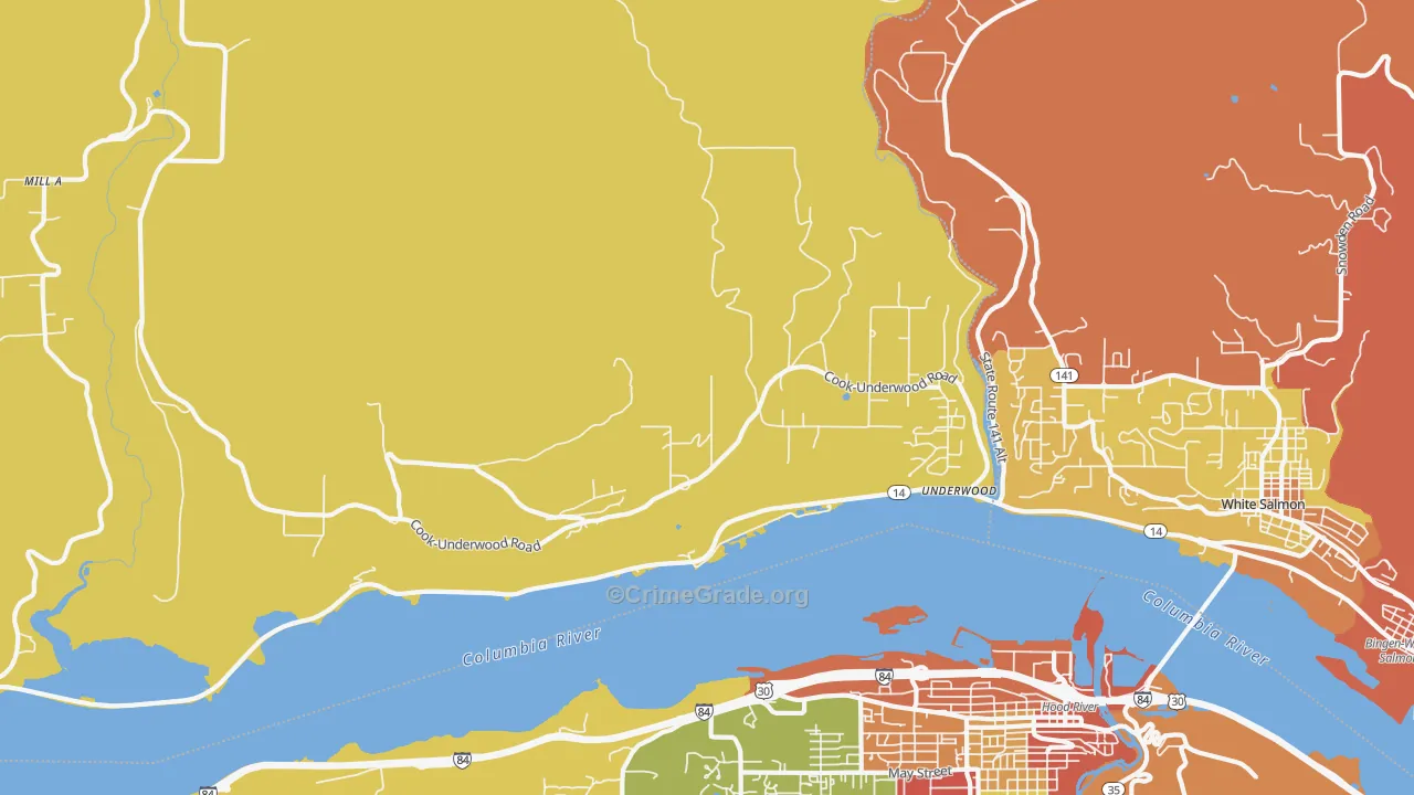 98651, WA Map of Drug-Related Crime Rates