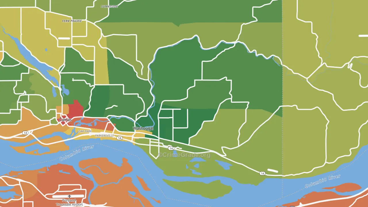 98671, WA Map of Drug-Related Crime Rates