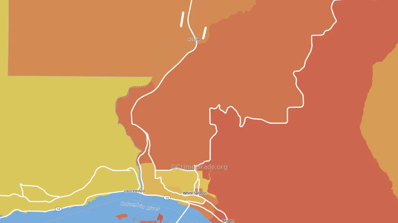 98672, WA Map of Drug-Related Crime Rates