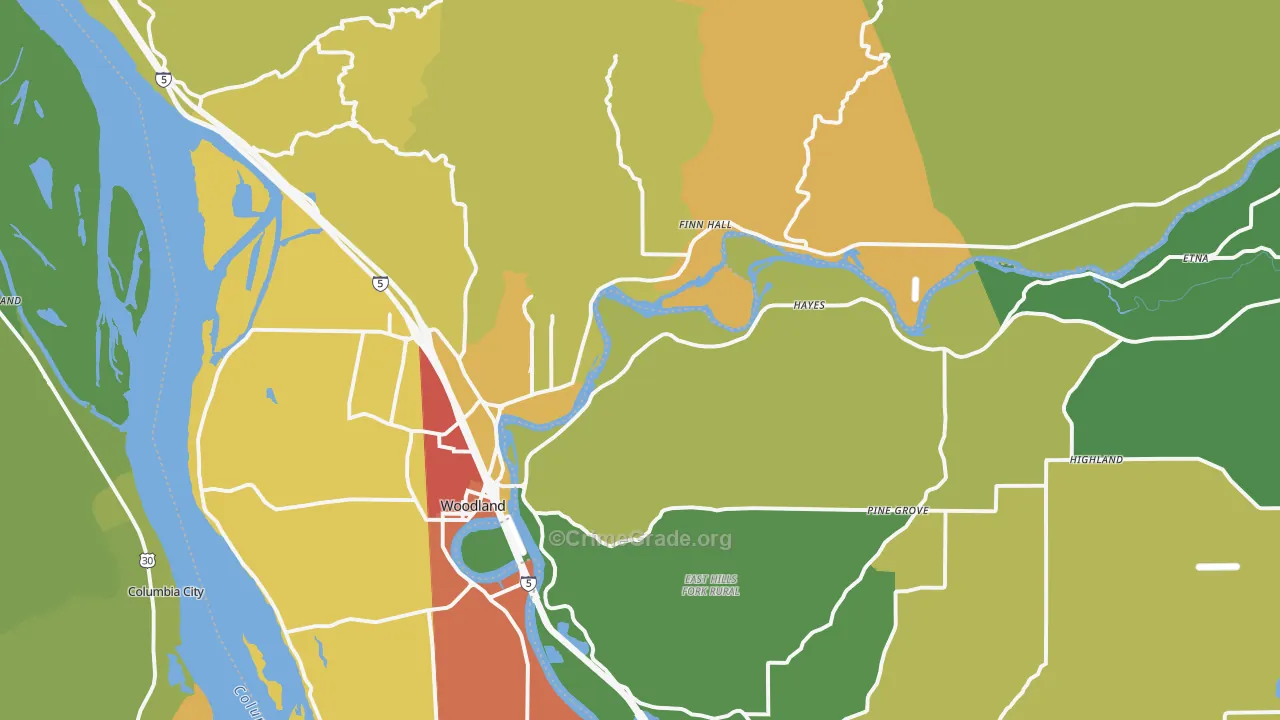 98674, WA Map of Drug-Related Crime Rates