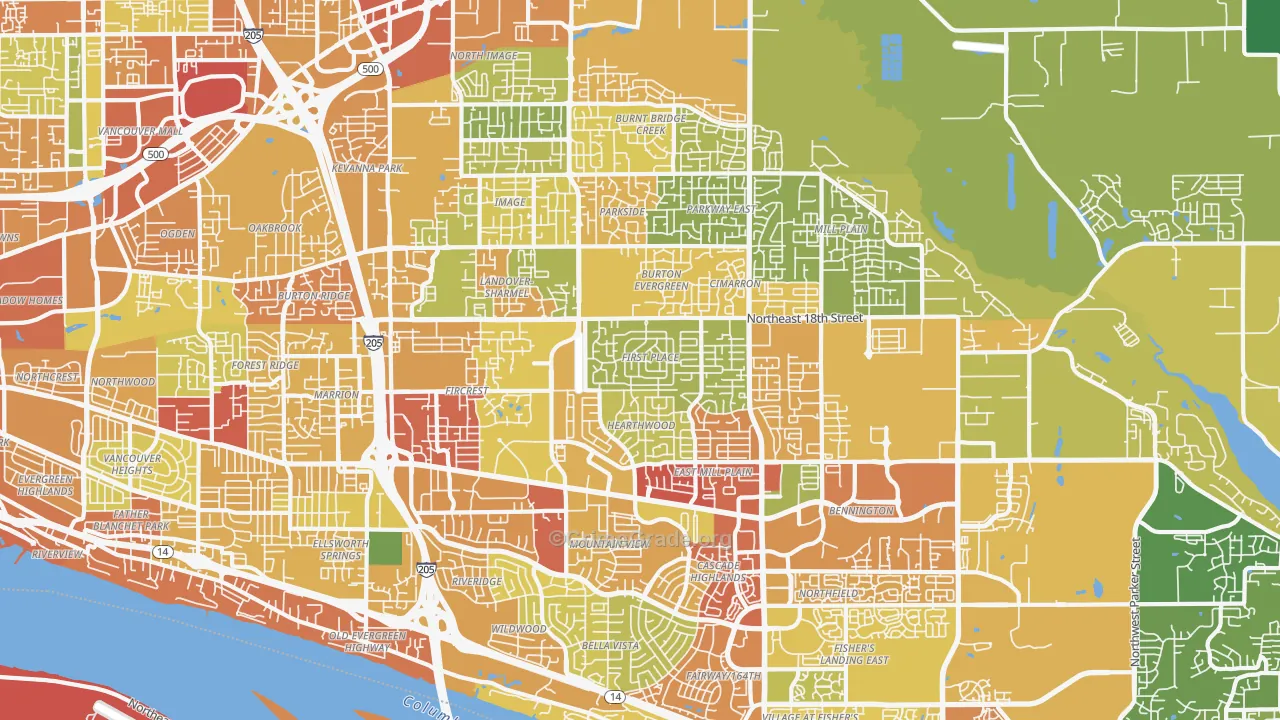 98684, WA Map of Drug-Related Crime Rates