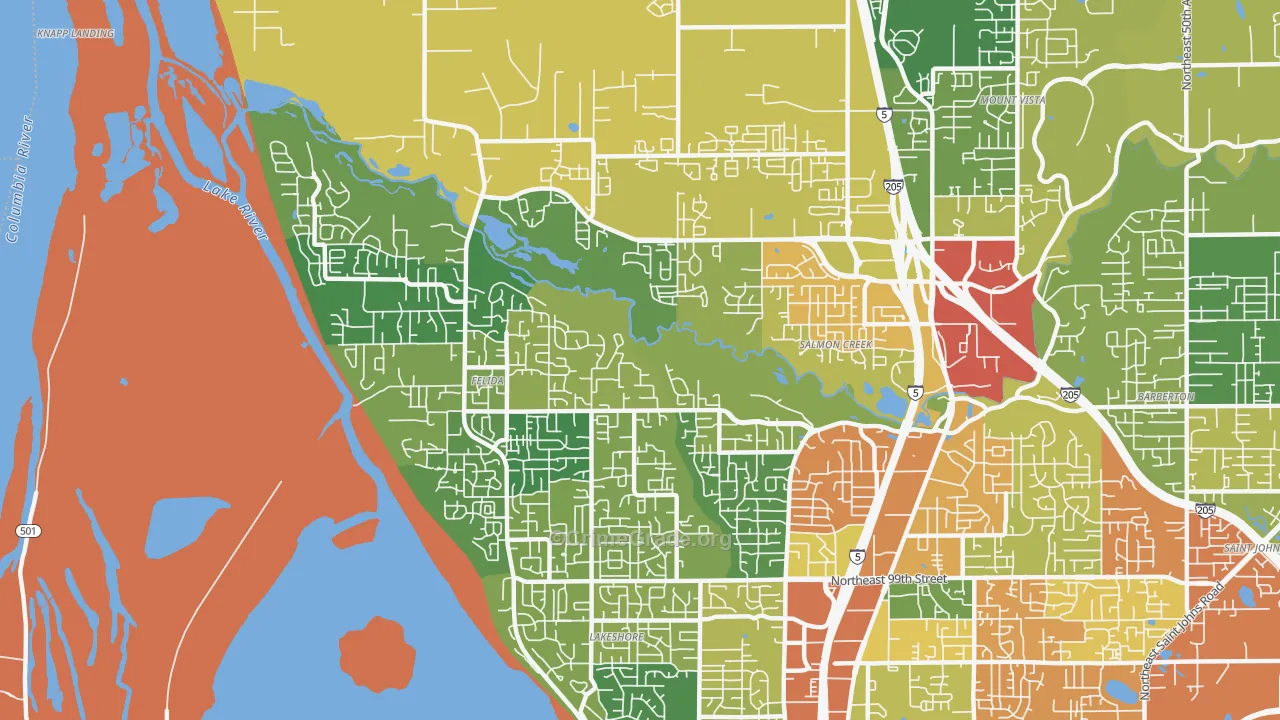 98685, WA Map of Drug-Related Crime Rates