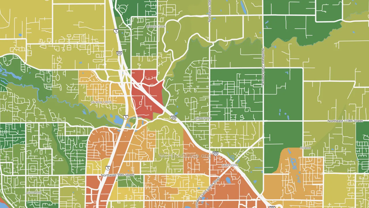 98686, WA Map of Drug-Related Crime Rates