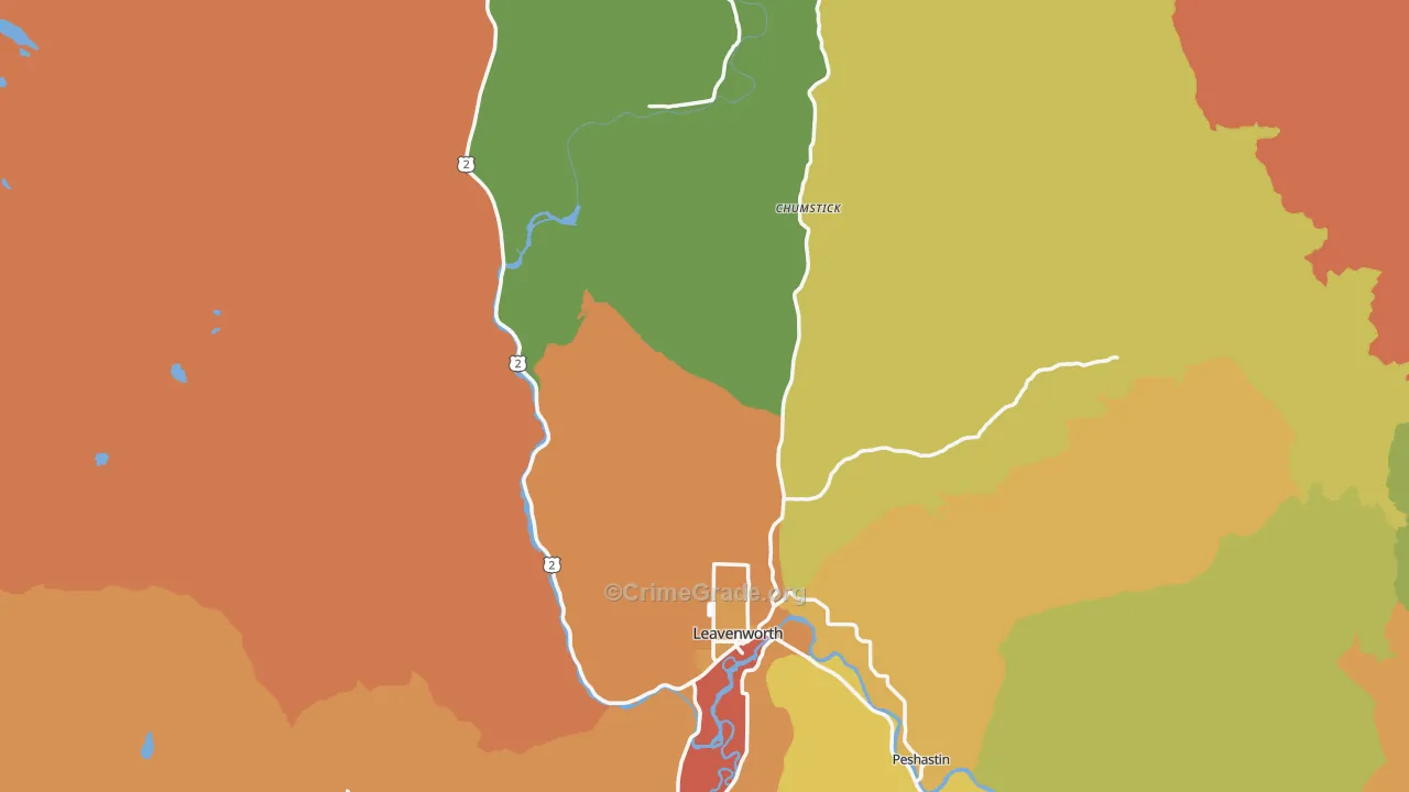 98826, WA Map of Drug-Related Crime Rates
