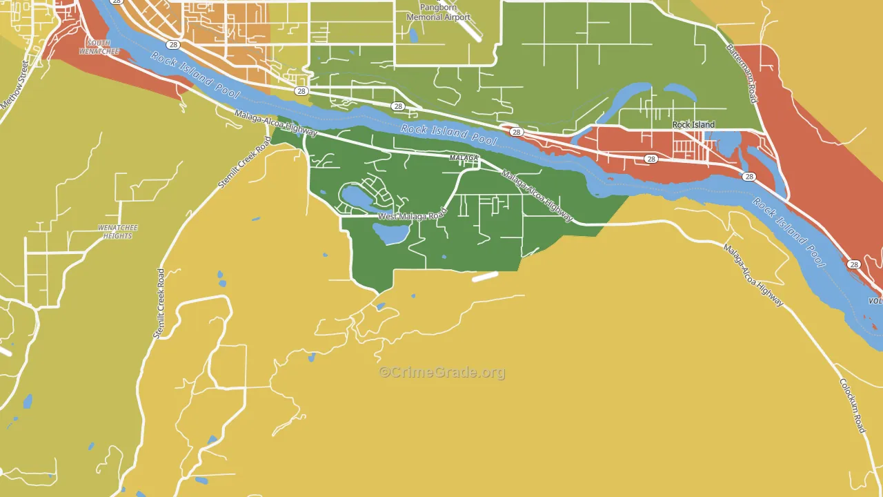98828, WA Map of Drug-Related Crime Rates