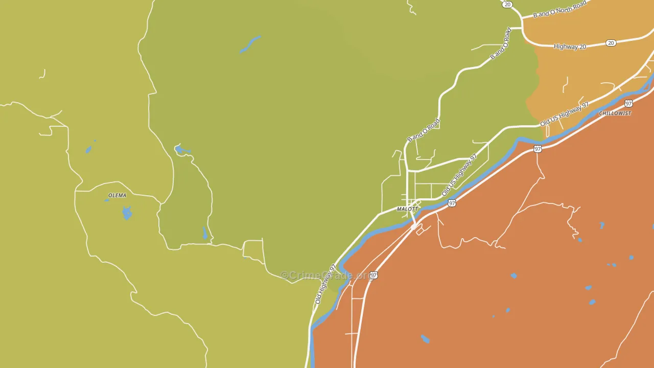 98829, WA Map of Drug-Related Crime Rates
