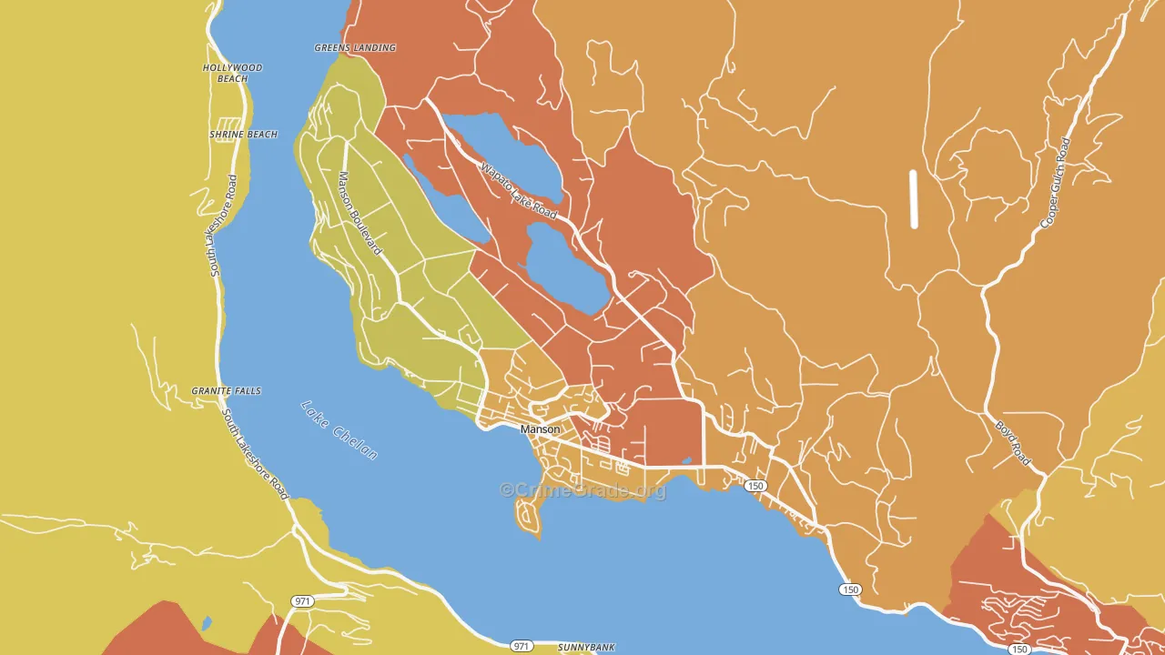 98831, WA Map of Drug-Related Crime Rates