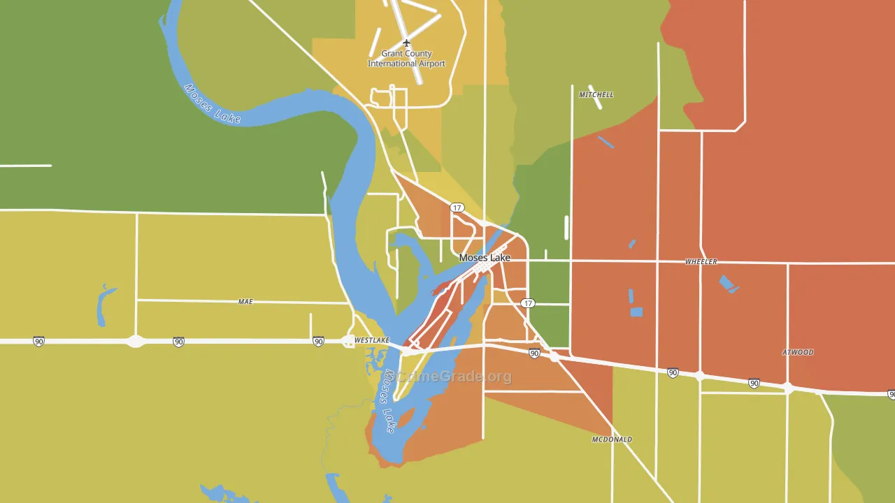 98837, WA Map of Drug-Related Crime Rates