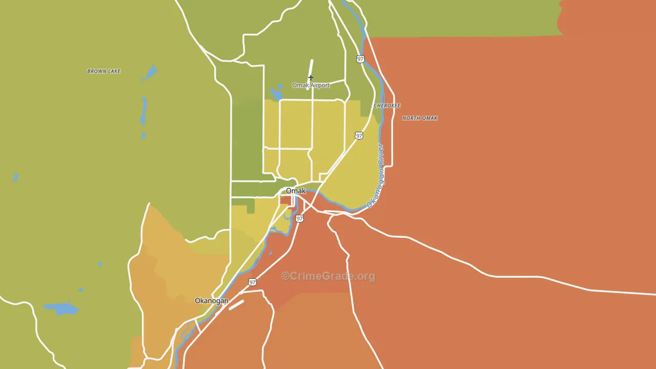98841, WA Map of Drug-Related Crime Rates