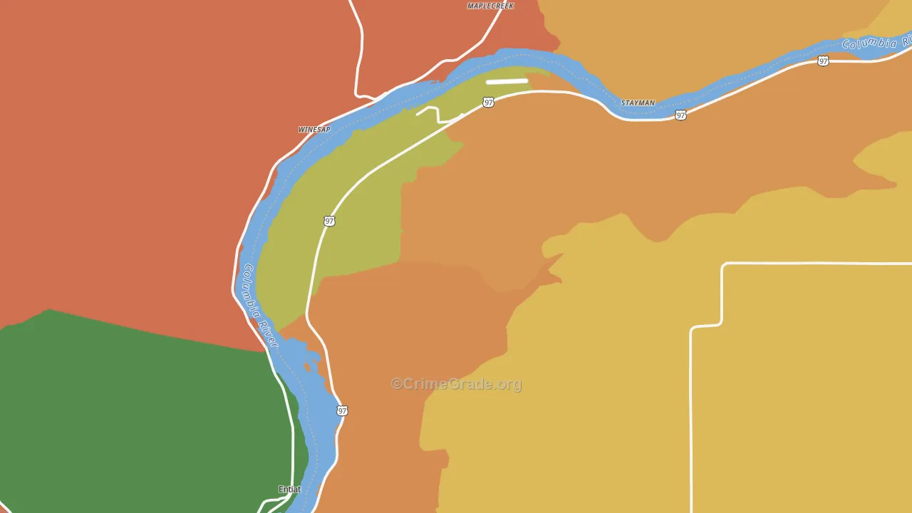 98843, WA Map of Drug-Related Crime Rates