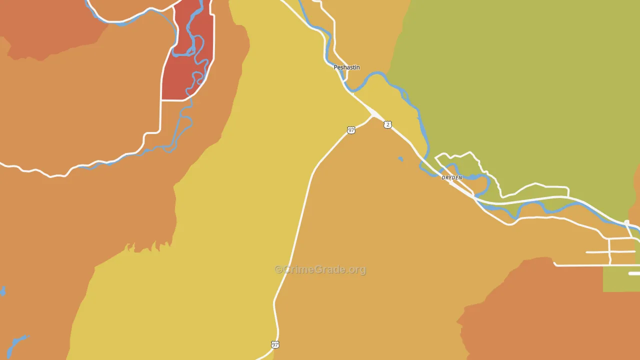 98847, WA Map of Drug-Related Crime Rates