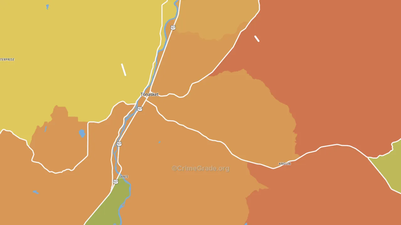 98855, WA Map of Drug-Related Crime Rates