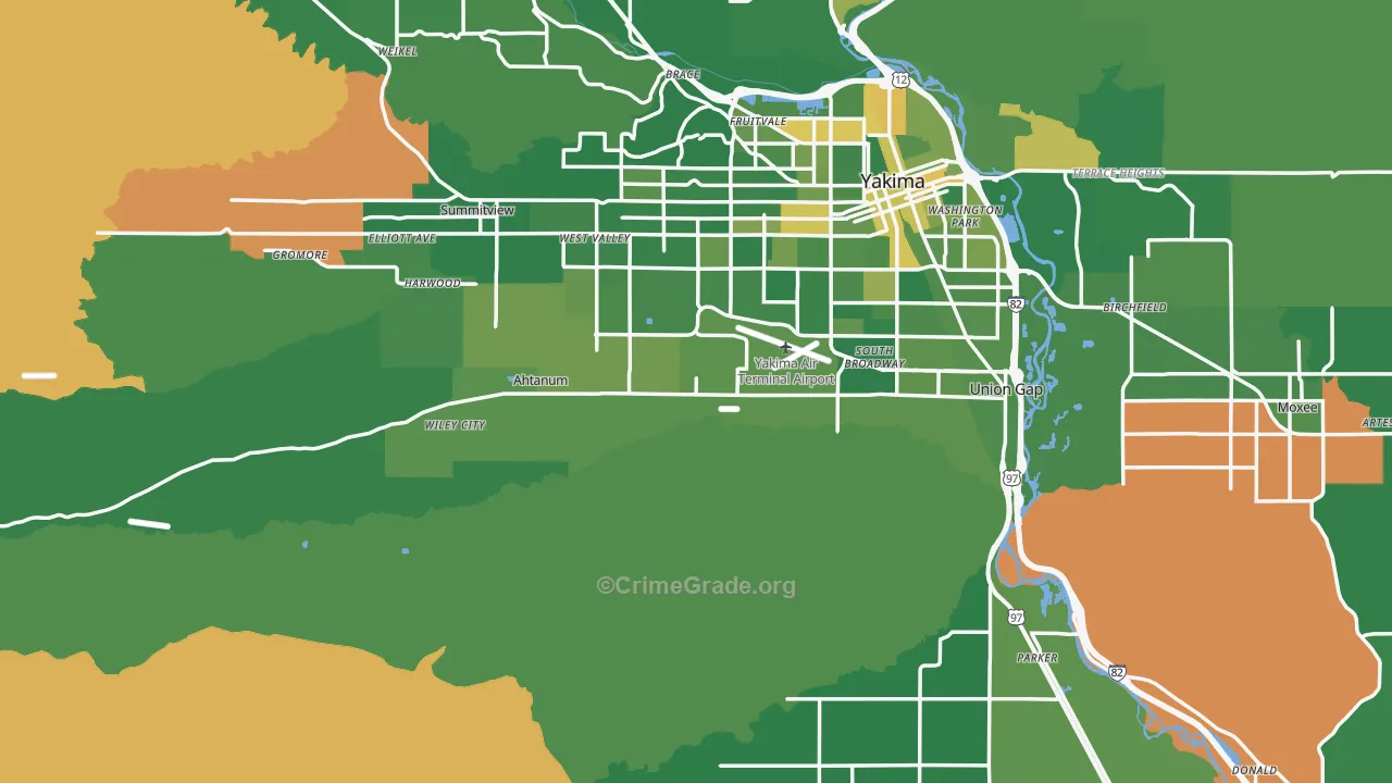 98903, WA Map of Drug-Related Crime Rates