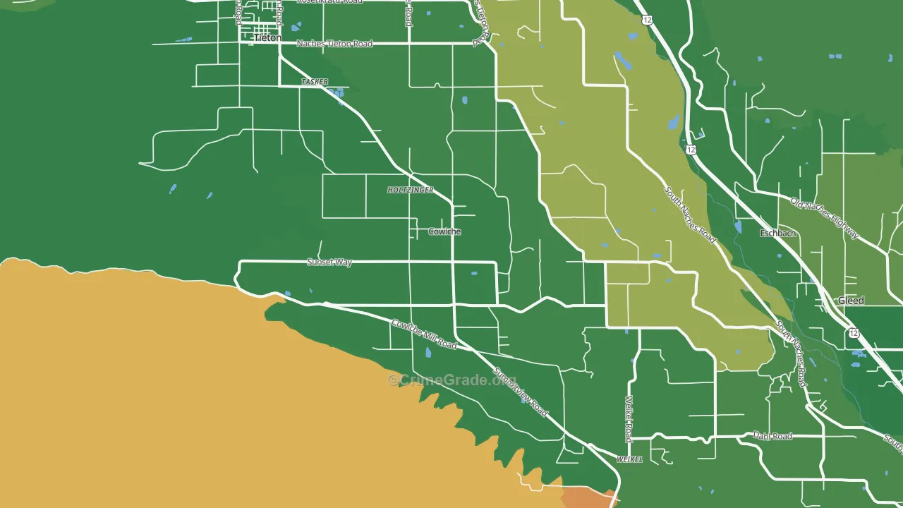 98923, WA Map of Drug-Related Crime Rates