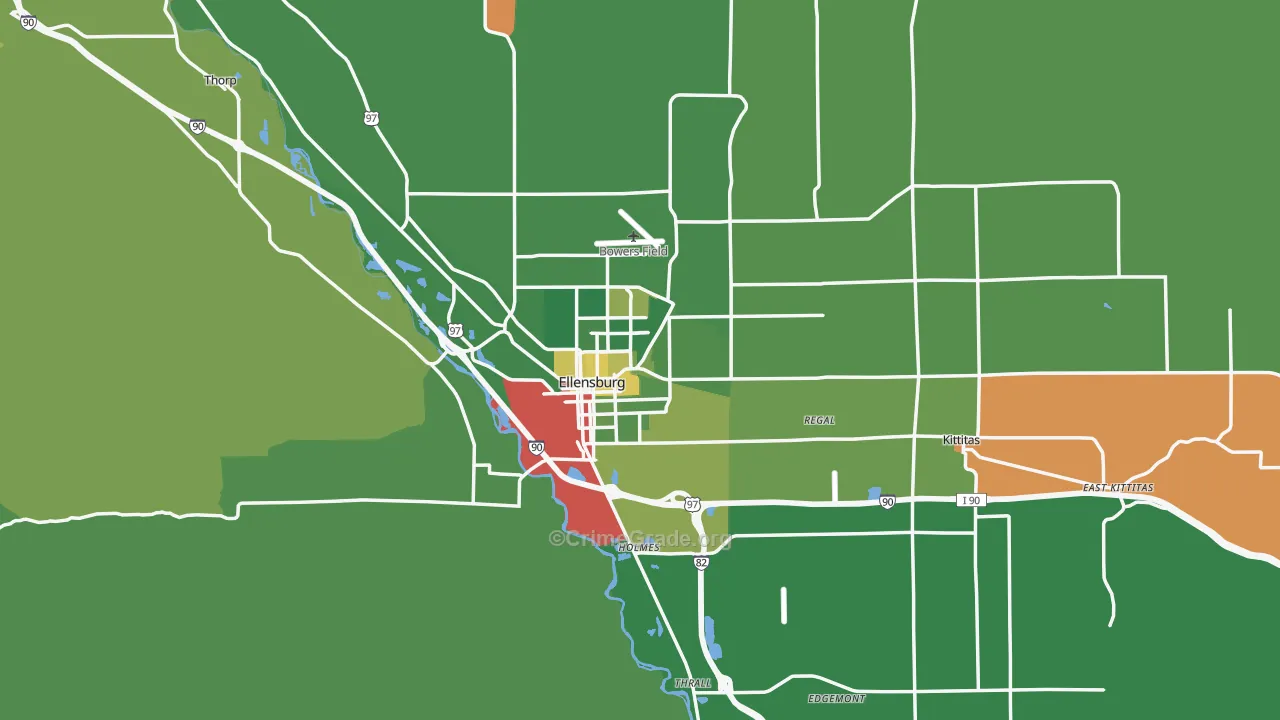 98926, WA Map of Drug-Related Crime Rates