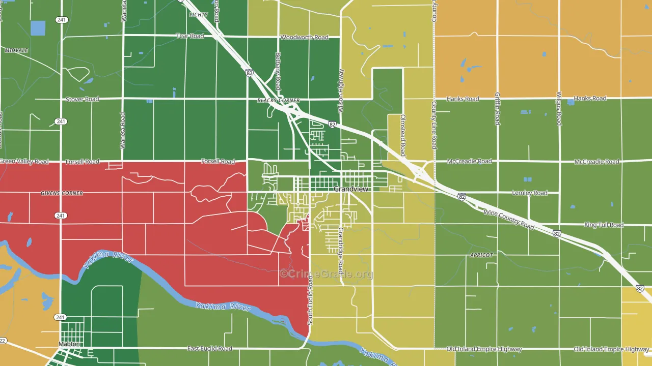 98930, WA Map of Drug-Related Crime Rates