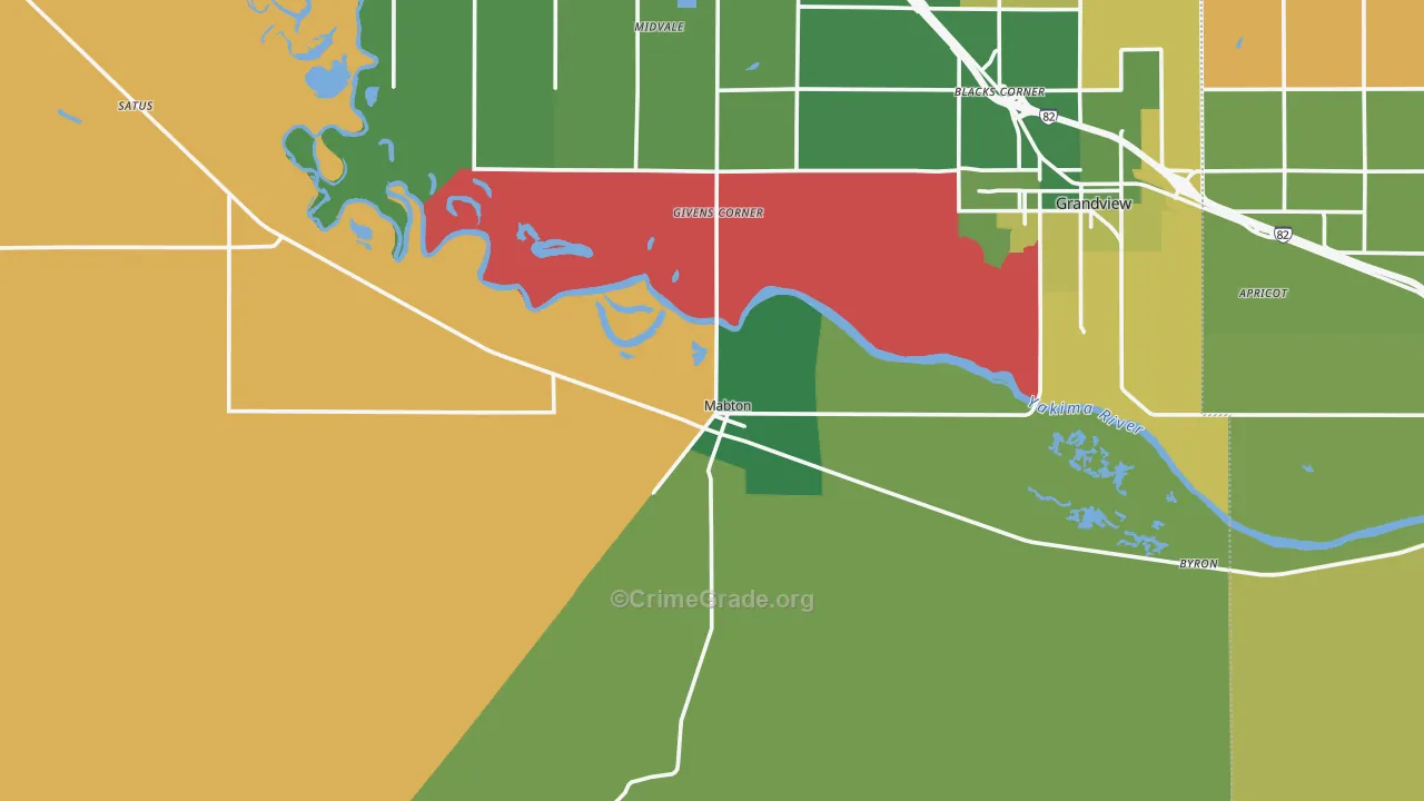 98935, WA Map of Drug-Related Crime Rates