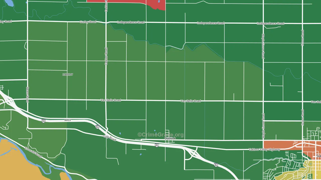 98938, WA Map of Drug-Related Crime Rates