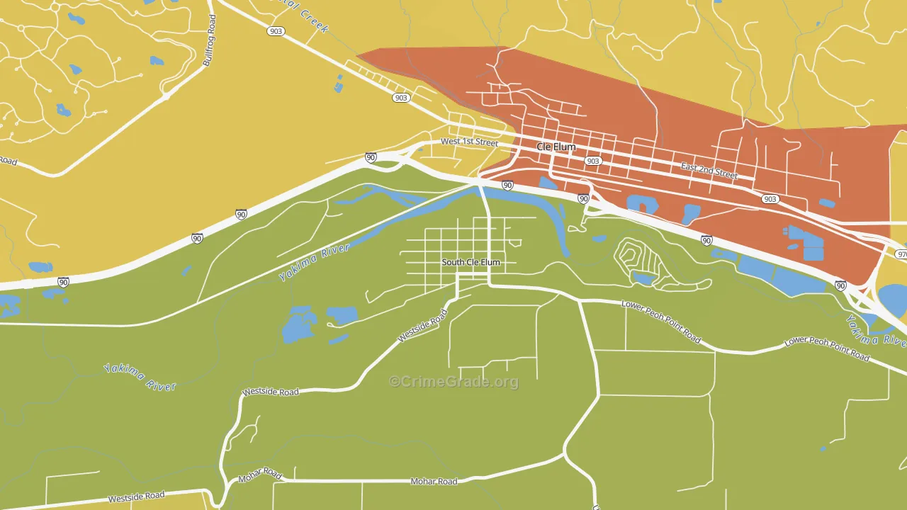 98943, WA Map of Drug-Related Crime Rates