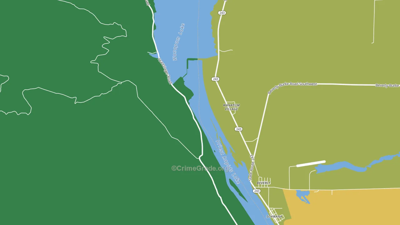 98950, WA Map of Drug-Related Crime Rates