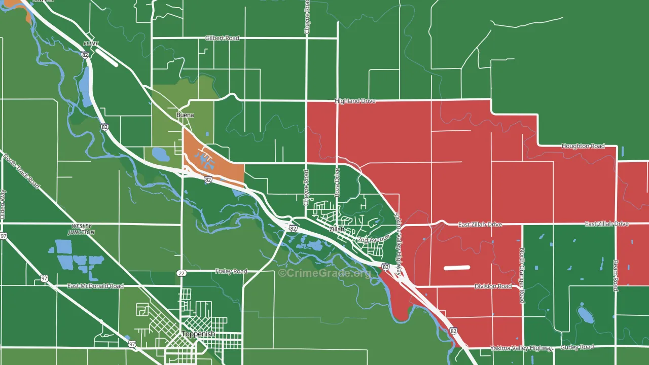 98953, WA Map of Drug-Related Crime Rates