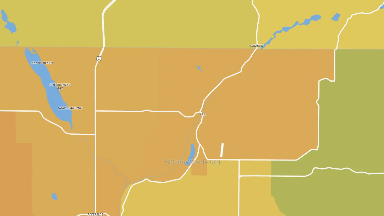 99009, WA Map of Drug-Related Crime Rates