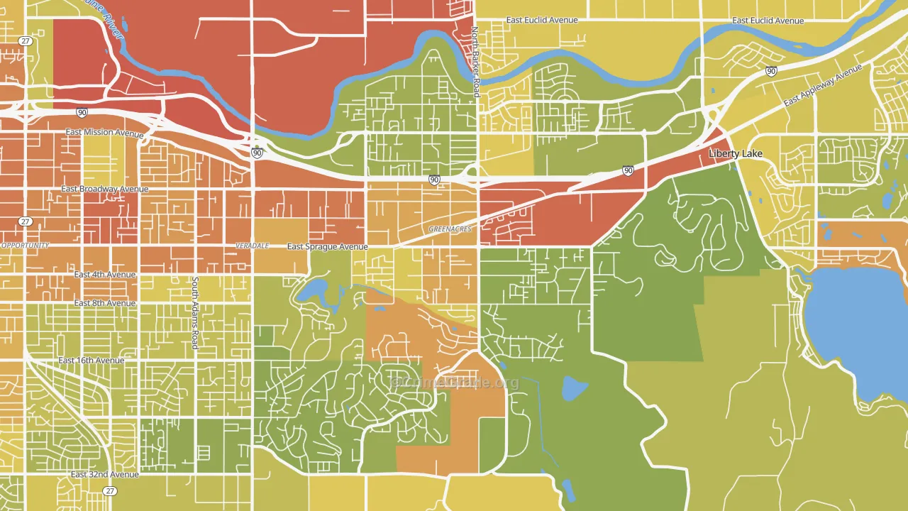 99016, WA Map of Drug-Related Crime Rates