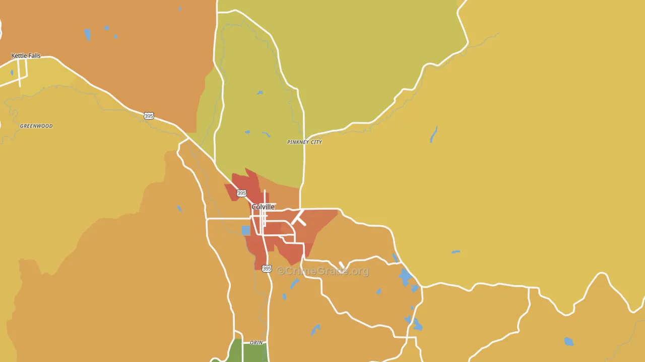 99114, WA Map of Drug-Related Crime Rates
