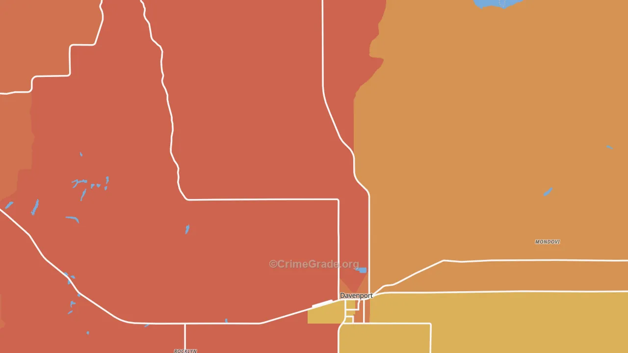 99122, WA Map of Drug-Related Crime Rates