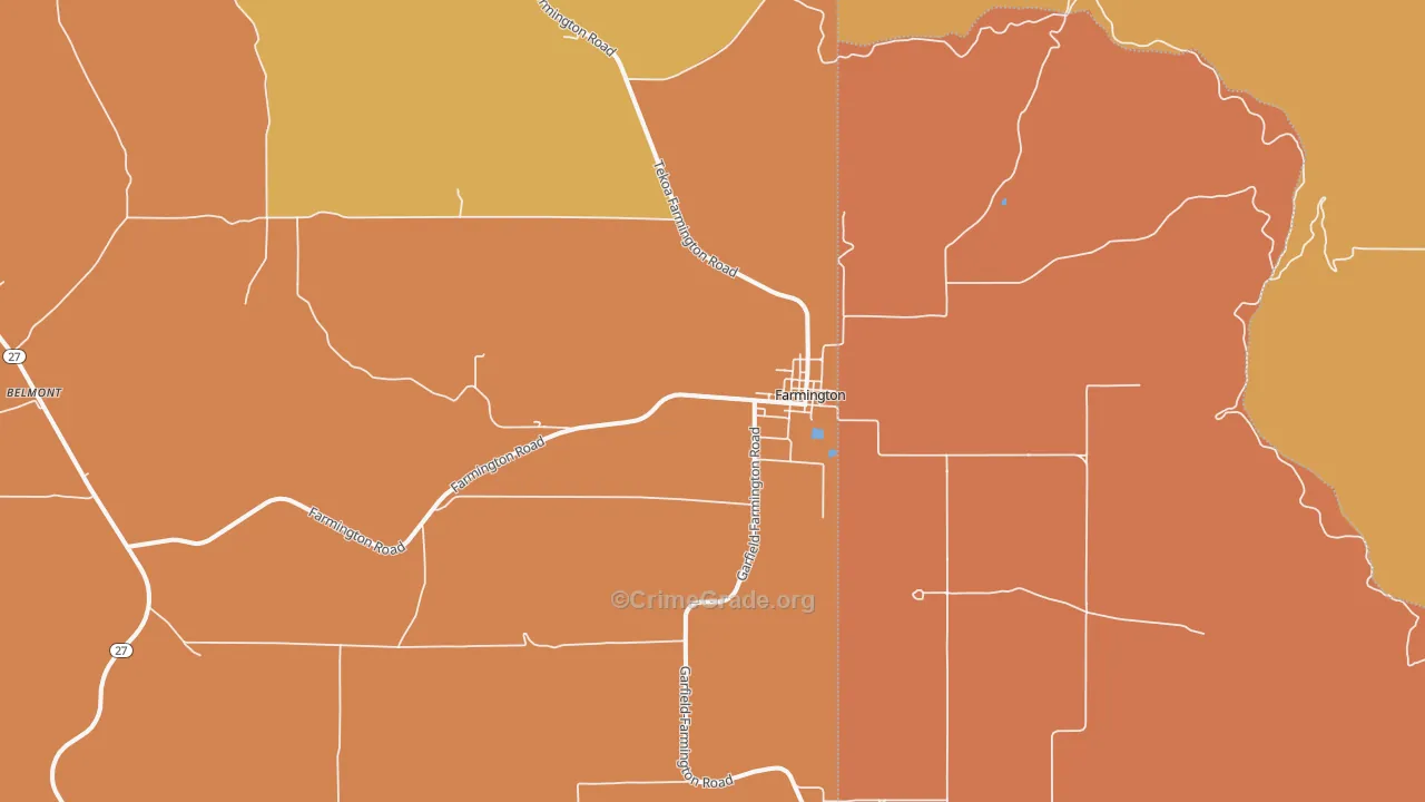 99128, WA Map of Drug-Related Crime Rates