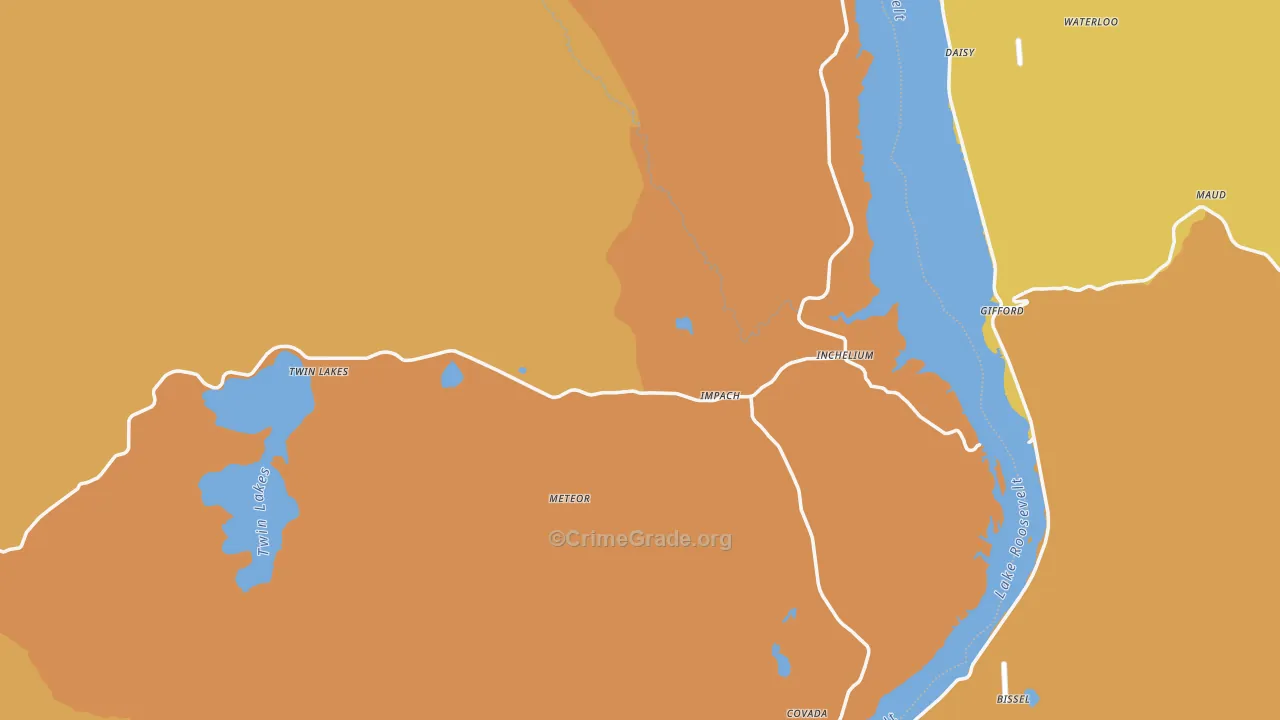 99138, WA Map of Drug-Related Crime Rates
